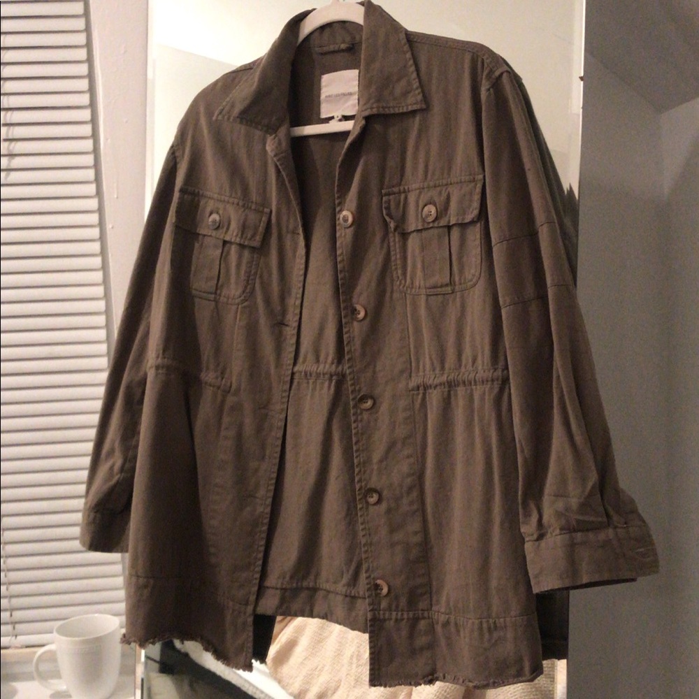 Avec les filles green shacket